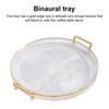 Yousheng Acrylic Serving Tray Round Serving Platter with Handles Coffee Table Decor Dish Dessert Tray for Cutlery Kitchen Countertop