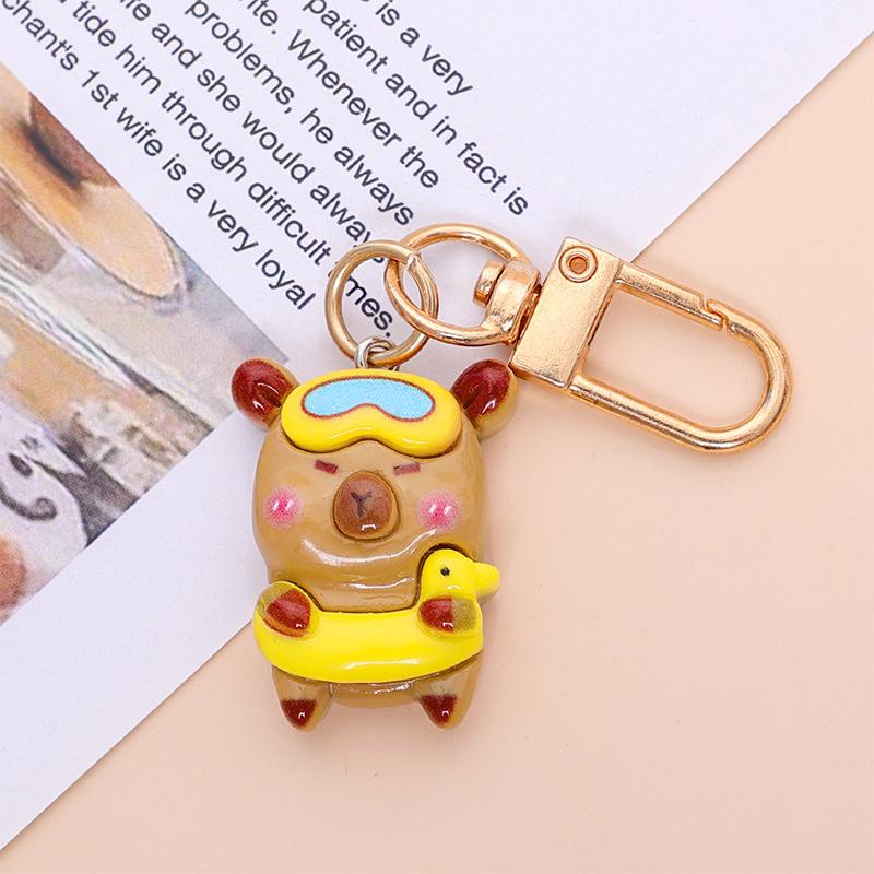 Милый брелок Capibala мультфильм маленькая подвеска Capybara девушка рюкзак аксессуары сумка ключ украшение лучший друг подарок