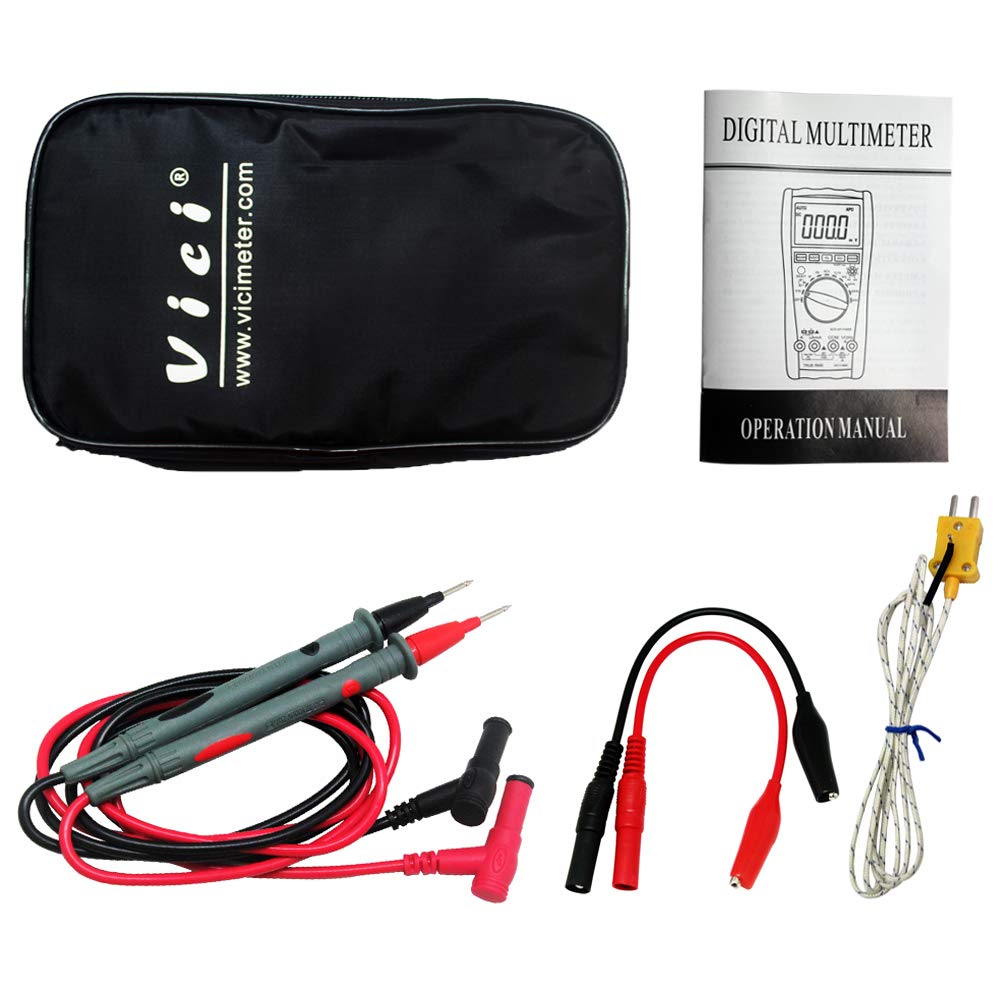 AideTek VC97A 3999 Backlit Short Buzz Tester Auto-Ranging True RMS Multimeter with DMM