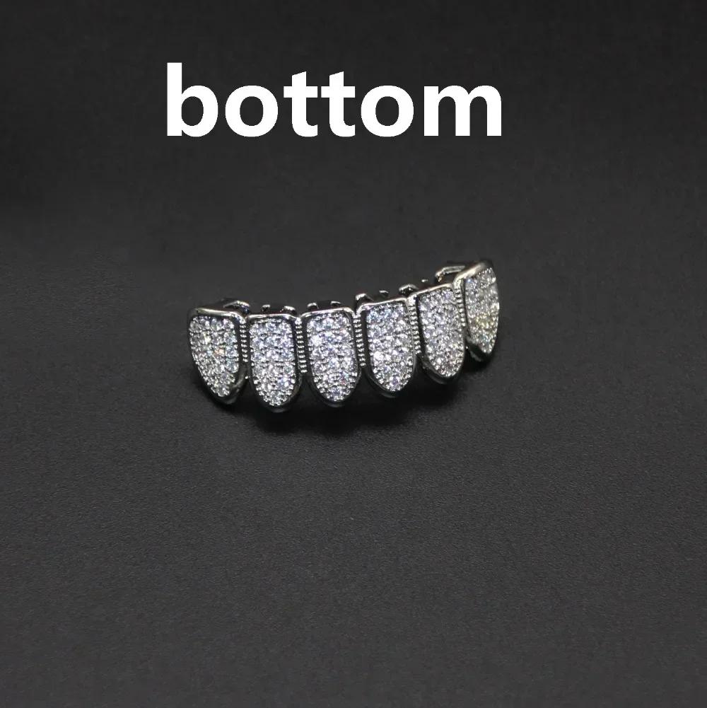 Teeth Grillz Set for Unisex Top Bottom Mouth Silver Teeth Grills Tooth Cap Removable Dental Body Jewelry