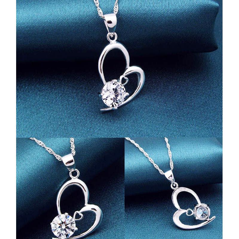 Корейская мода Подвеска-сердце из стерлингового серебра 925 пробы для женщин - Идеальный подарок для нее