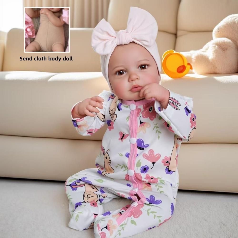 18-дюймовые реалистичные куклы-реборн ЛуЛу с открытыми глазами, с расписанными вручную волосами, куклы-новорожденные для мальчика и девочки, реалистичные, полностью виниловые, с тканевым телом, куклы-реборн на выбор