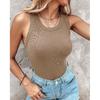 Sleeveless Base T-Shirt Solid Color Camisole Vest Women'S Fashion Inner Top Versatile For Spring And Summer Sexy And Comfortable