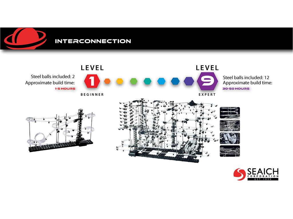 SPACE RAIL Infinite Loop Space Rail Puzzle Educational Brain Training Futuristic Educational Toy Like a Roller Coaster Great Presence As an Interior