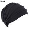 Тюрбан-шляпа Femme Wrap Head Головные повязки Slouch Beanies Однотонный капот Chemo Cap Женская хлопковая шляпа