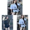 Summer Fashion Offshoulder Spliced Ruffled Waist Tshirt For Women