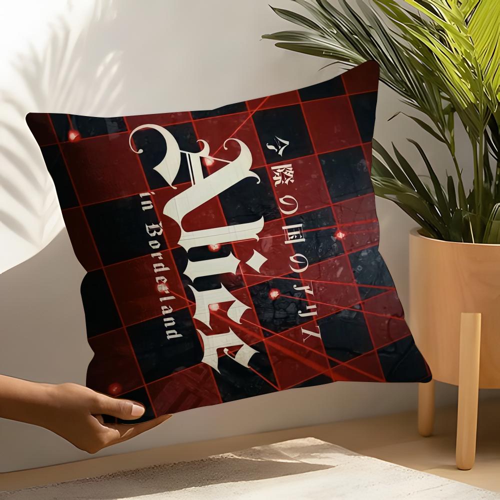 Alice In Borderland Movie Pillow Case Linen Cushion Covers For Decorative Sofa Home Pillows Case Car Chair Pillows Cases