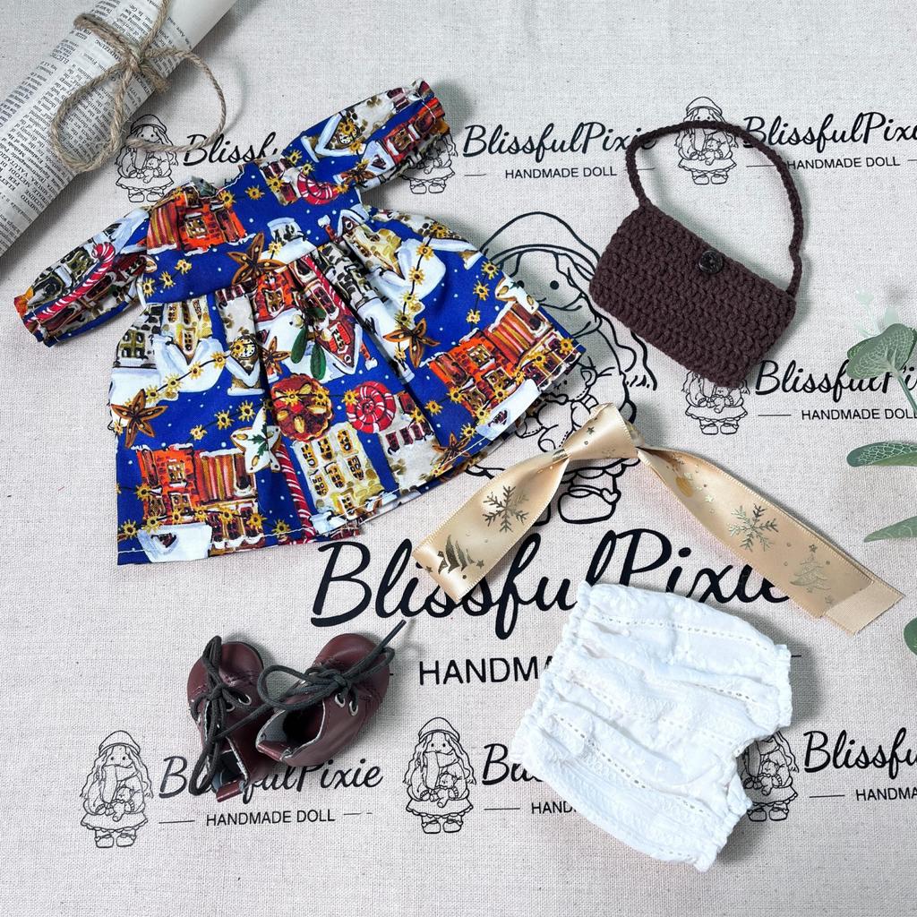 BlissfulPixie Одежда для куклы Вальдорф ручной работы 30 см Набор одежды в красивой коробке Рождественский подарок на день рождения для девочек - Аксессуары для одежды Оливии