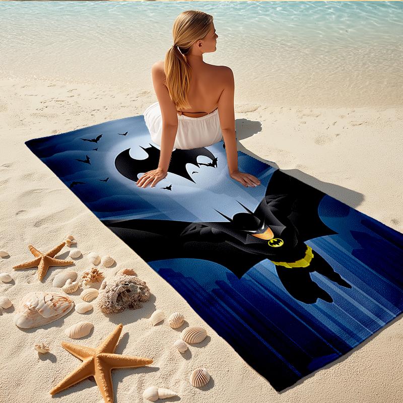 1Pc Batman Through Night Sky Beach Towel Quick Dry Multiuse For Beach Pool Gym Yoga Home Travel Christmas Halloween Xmas Gift G178
