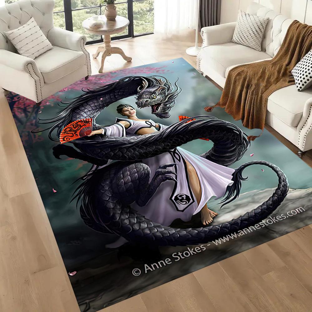 Gothic Style Floor Rug Office Rug Perfect for Dormitory Outdoor Dining Room Hallway Antislip Carpet Anime Office Decor Spiritual Gift
