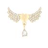 Женские Блестящие Крылья Сердце С Дизайном Капли Воды Кристальные Броши Красота Полностью Усыпанные Стразами Золотые Лацканные Булавки Для Леди Девочек