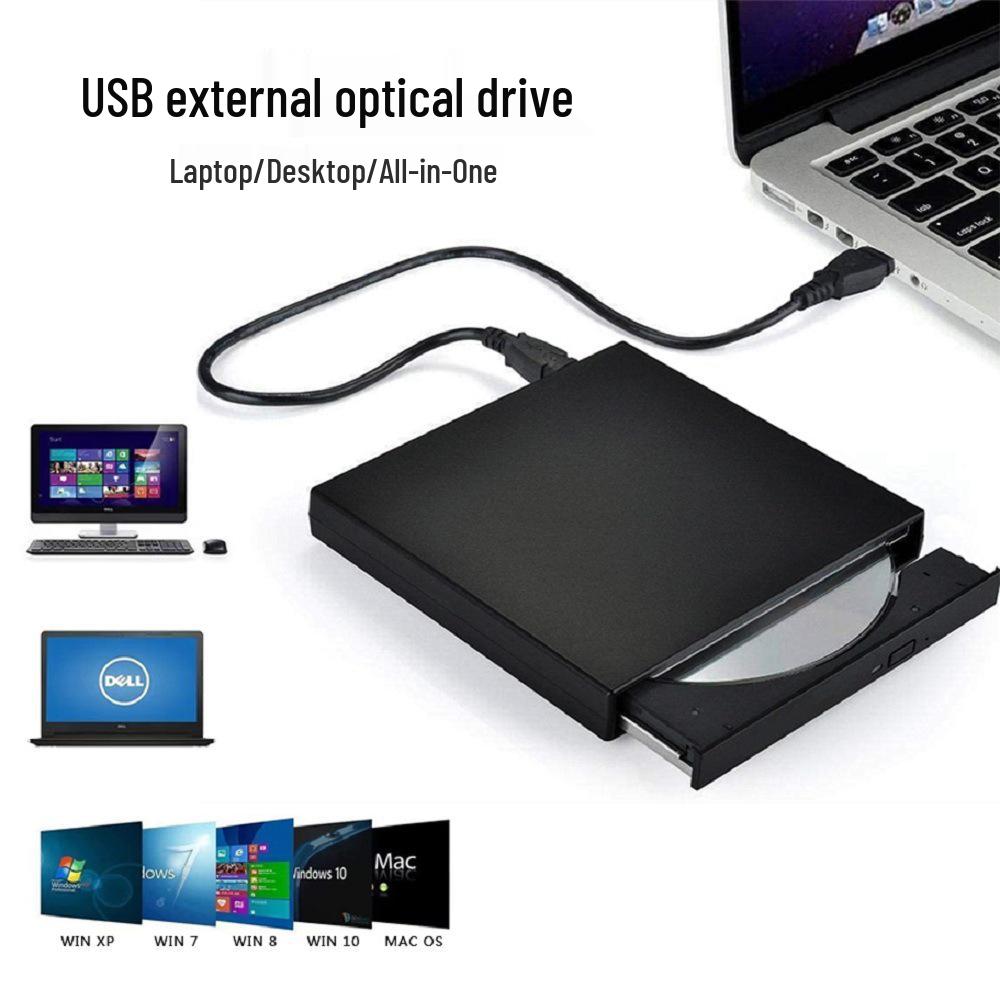 Внешний оптический привод USB 2.0: Привод для чтения/записи DVD и CD для компьютеров