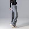 Demana Women's Vintage Heart Flocked Drawstring Casual Pants