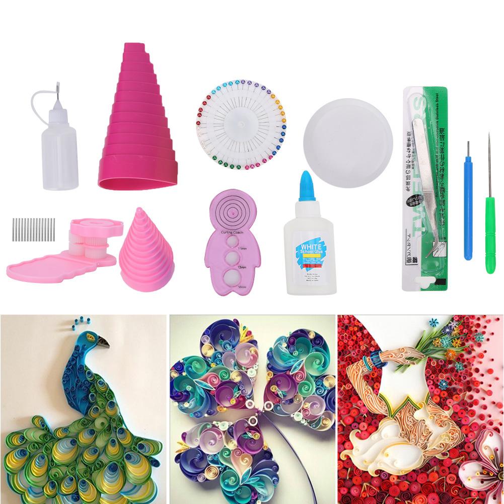 20 шт. Инструмент для квиллинга из бумаги Полный набор Электрическая ручка для квиллинга Кримпер Бордюр Сделай сам Бумажное ремесло