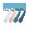 (Pink) Neck fan USB charging lazy outdoor portable silent turbine neck bladeless mini fan