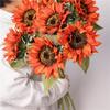 Non-Fading Oil Painting Sunflower Flower Handmade Silk Fake Flowers  Garden Decor