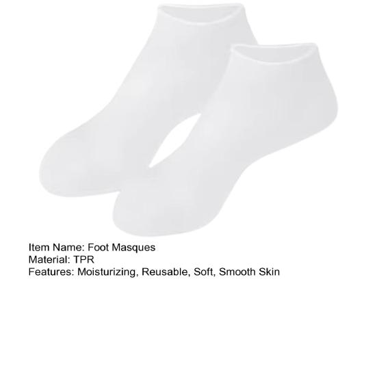1 пара силиконовых увлажняющих носков, многоразовые мягкие, гладкие носки для ног, спа-педикюра для сухих потрескавшихся ног