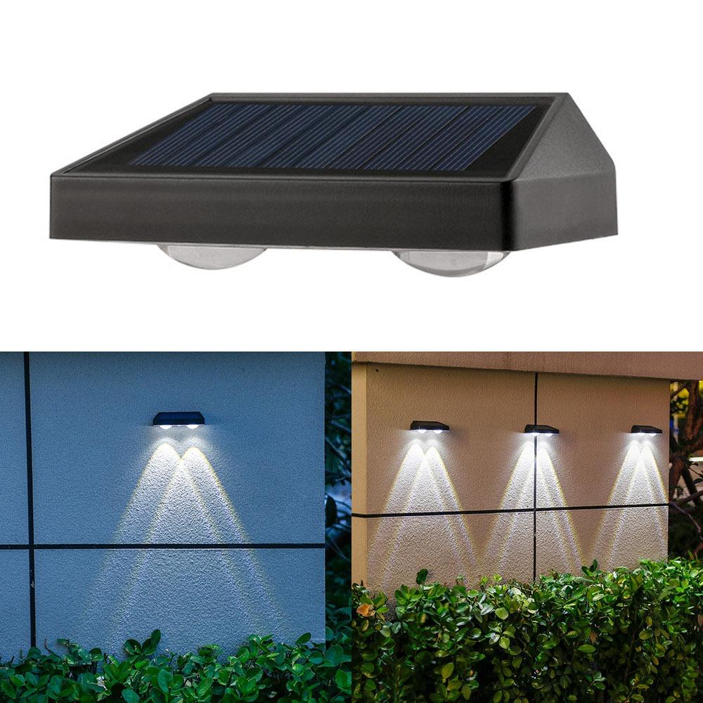 3LED Waterproof Solar Wall Lamps 2LED Solar Wall Lights Yard Atmosphere Wall Lights Decor