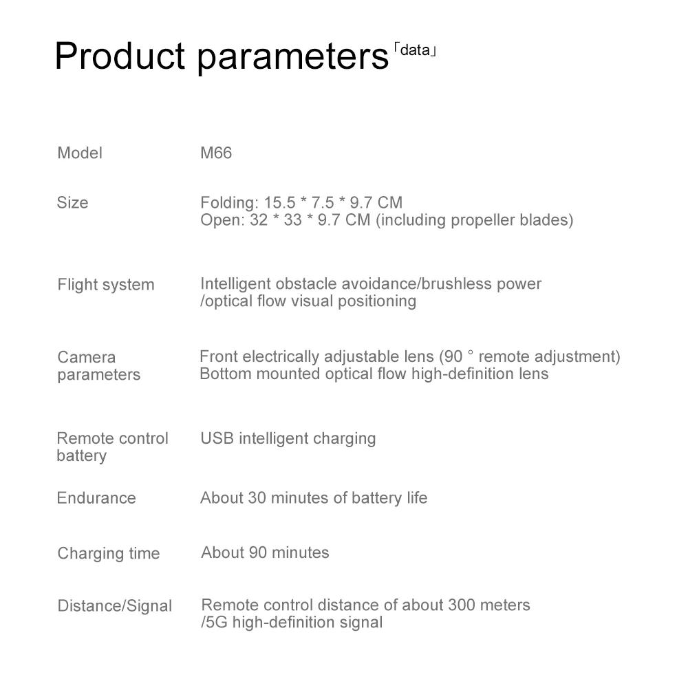 New M66 MAX Professional Drone HD 3 Cameras Brushless 5G Obstacle Avoidance Optical Flow Positioning Folding Rc Quadcopter Screen Display Toy Gift