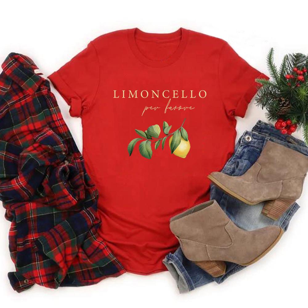Limoncello TShirts Capri Italy Shirt Lemon Tee Unisex Short Sleeve Graphic Tshirts Italian Summer Tee Gift for Lemon Lovers