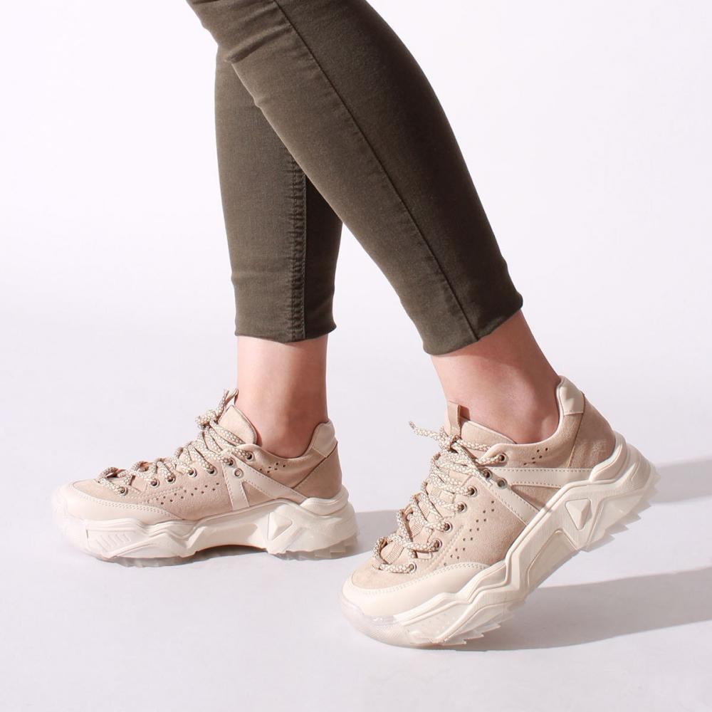 Женские бежевые кроссовки