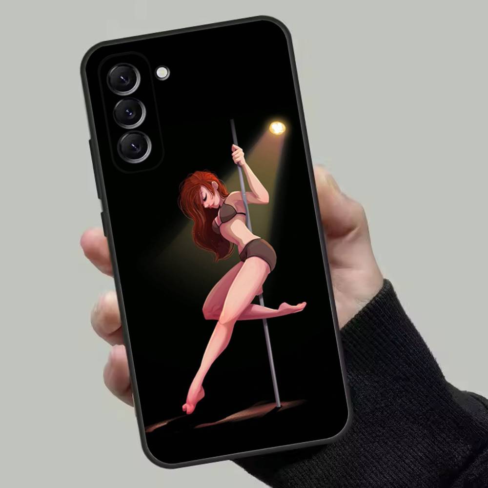 Чехол для телефона Pole Dance Танцы Фитнес Для Samsung Galaxy A13, A21s, A22, A31, A32, A52, A53, A71, A80, Мягкий Черный Корпус