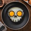 Food-grade Silicone Mold Fried Egg Mold, Halloween Theme Skull Shape, Non-Stick High Cooking Temp Resistant Ring, Breakfast Tool Kitchen Gadget