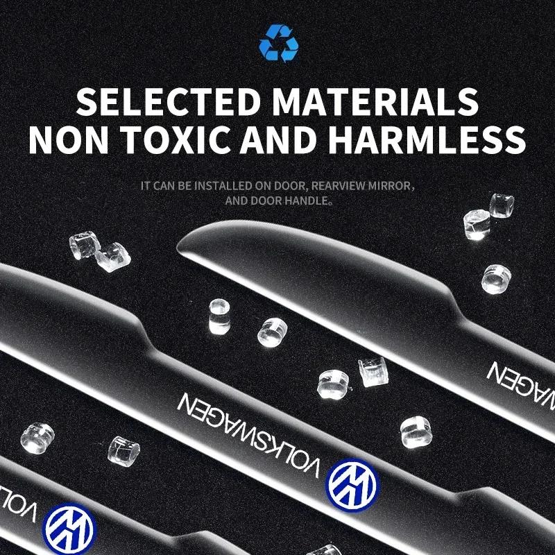 4PCS Transparent Car Door Anti-collision Protector Bumper Strip Sticker For Volkswagen VW Golf 4 6 7 GTI Tiguan Passat B5 B6 zh4
