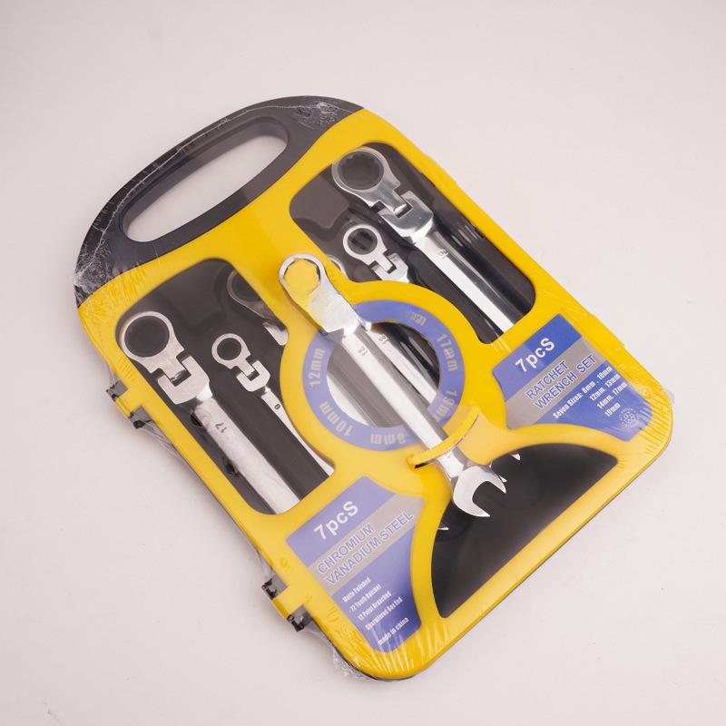 Набор трещоточных ключей двойного назначения с поворотной головкой и быстрым сбросом