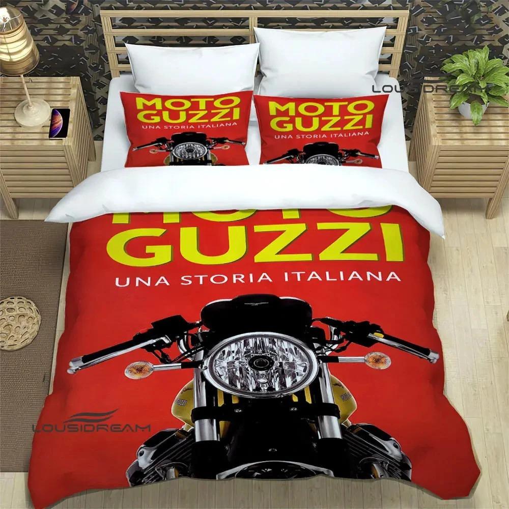 Комплекты постельного белья с принтом мотоциклов Guzzi, изысканный комплект постельного белья, пододеяльник, комплект постельного белья, роскошный подарок на день рождения