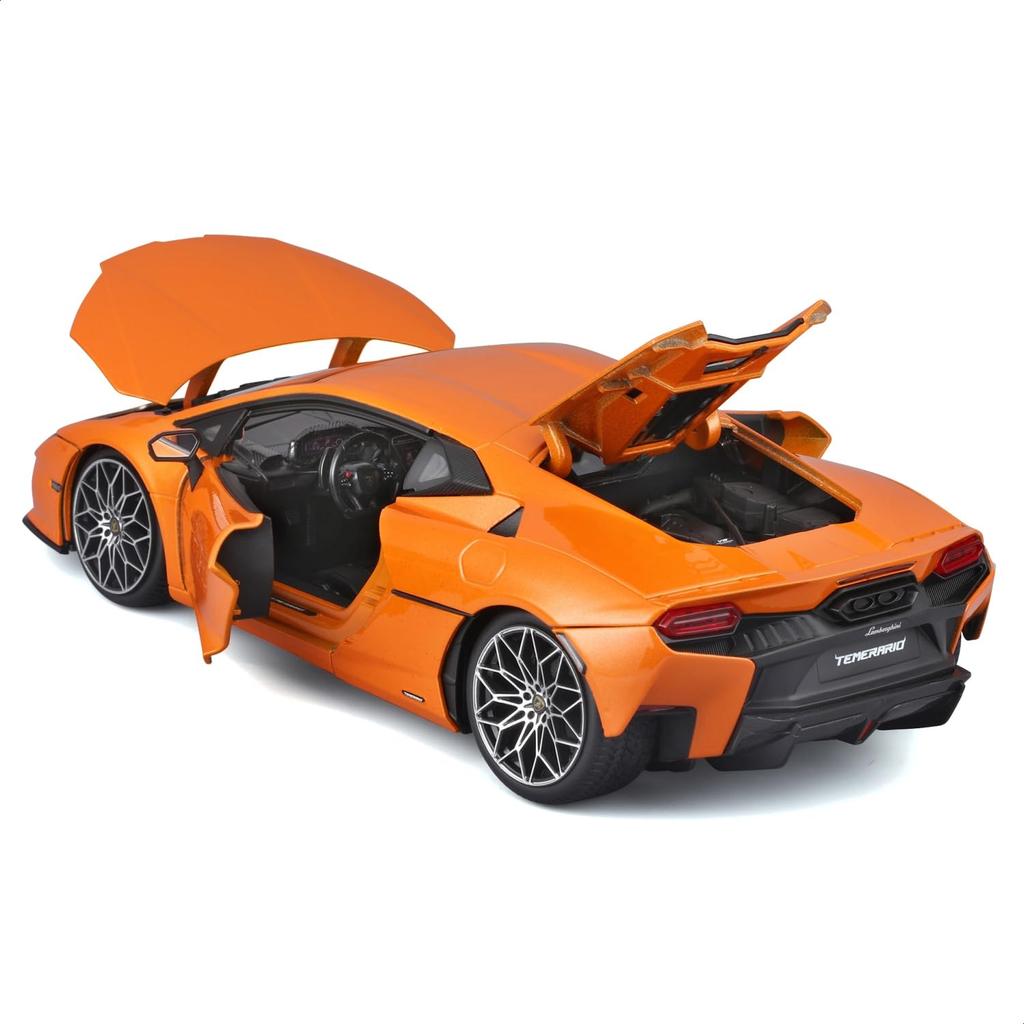 Bburago Scale Lamborghini Temerario Orange Diecast Model Finished Model OG 1/18 / Car, 18-11052