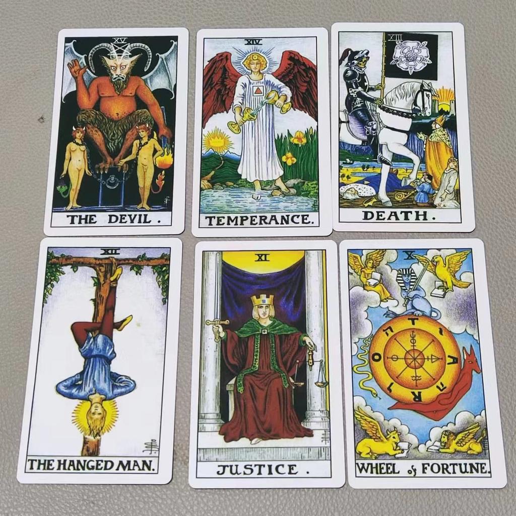 Классические карты Таро Райдера Уэйта Смита 10,3*6 см для начинающих, 78 карт Таро с путеводителем