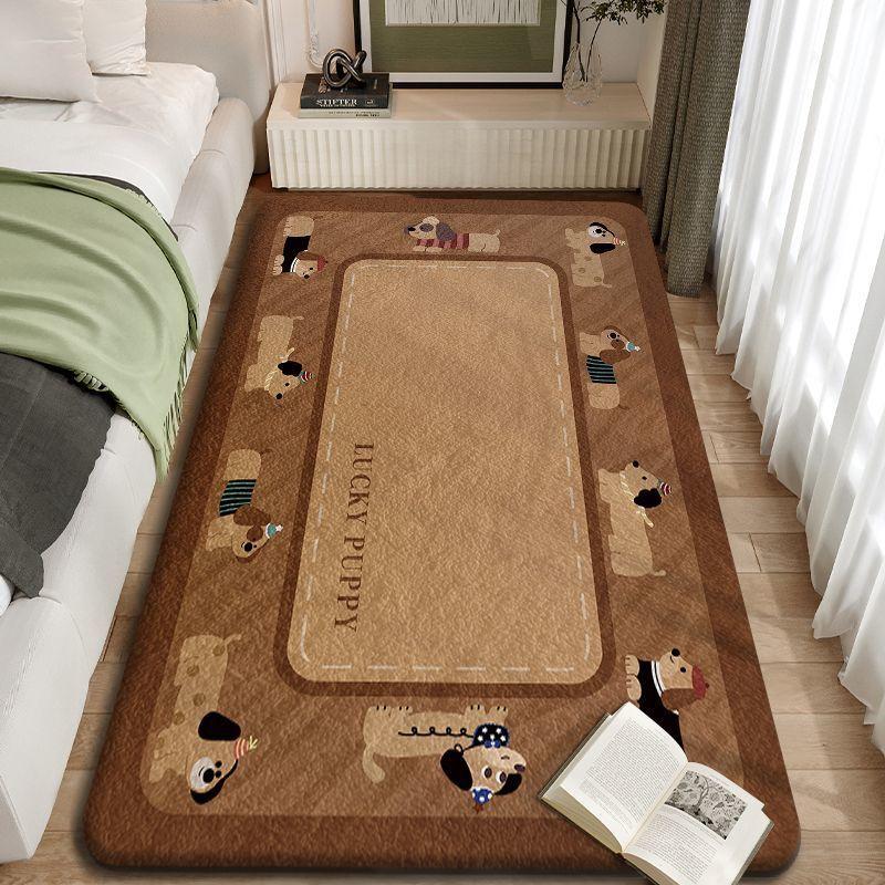 Ковер для спальни, осенне-зимний утолщенный утеплитель, теплый ковер у кровати, мягкий нескользящий ковер