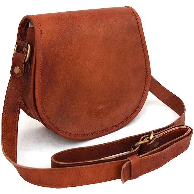 Leather Handmade Full Grain Vintage Leather Crossbody Sling Bag Women Girls Purse Wallet Satchel Handbag Messenger Bags