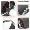 Car Cold Air Intake Filter with Stainless Steel Protective Heat Shield Cover Adjustable Universal High Flow Sport Air Filters Mass Air Flow 3
