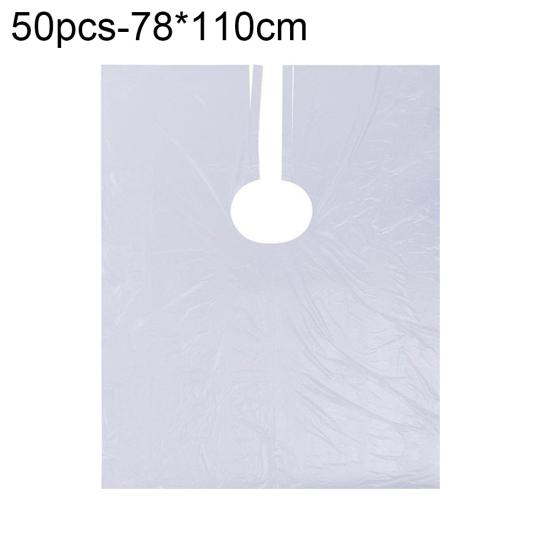 50 шт. прозрачные одноразовые пластиковые парикмахерские накидки-шаль для окрашивания волос фартуки