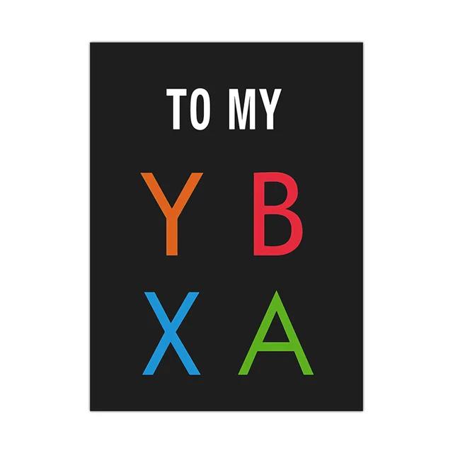 Холст Картины Игра Игровая Комната Геймпад Абстрактные Постеры и Принты Настенное Искусство Картинки Подарок Геймеру для Мальчиков Декор Детской Комнаты