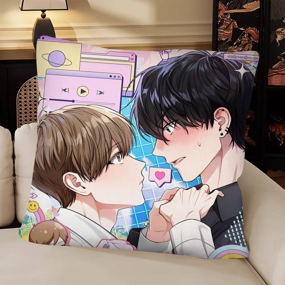 Anime VVirtual Strangers Pillow Case Fashion Square Pillowcase Bedroom Sofa Room Ins Decoration Leisure