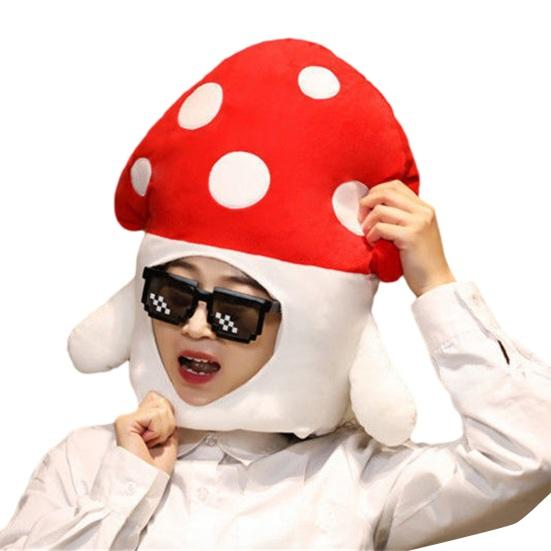 Фото-капюшон Яркий Цветной Фрукты Еда Форма Мягкий Плюшевый Головной Убор Отверстие для Лица Особенность Интернет-знаменитость Костюм Вечеринка Реквизит