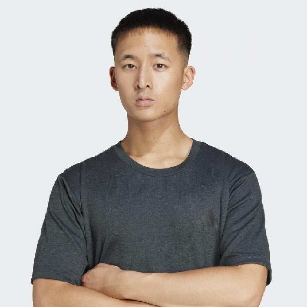 Adidas Мужская тренировочная кофта ClimaCool с коротким рукавом сохраняет прохладу, сухость и комфорт