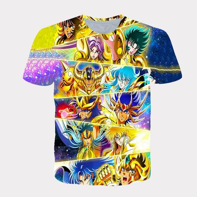 Японская анимация Saint Seiya модная мужская летняя повседневная удобная быстросохнущая дышащая футболка XXS-6XL