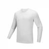 Plain Round Neck Comfortable Breathable Versatile Long Sleeve T-Shirt Men Tops Digital-Mist-Gray 952517403-1