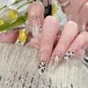Wearing Nail Advanced Sense Spring and Summer Flash Diamond Butterfly Handmade Nail Piece Spice Girl Wearing Nail Piece