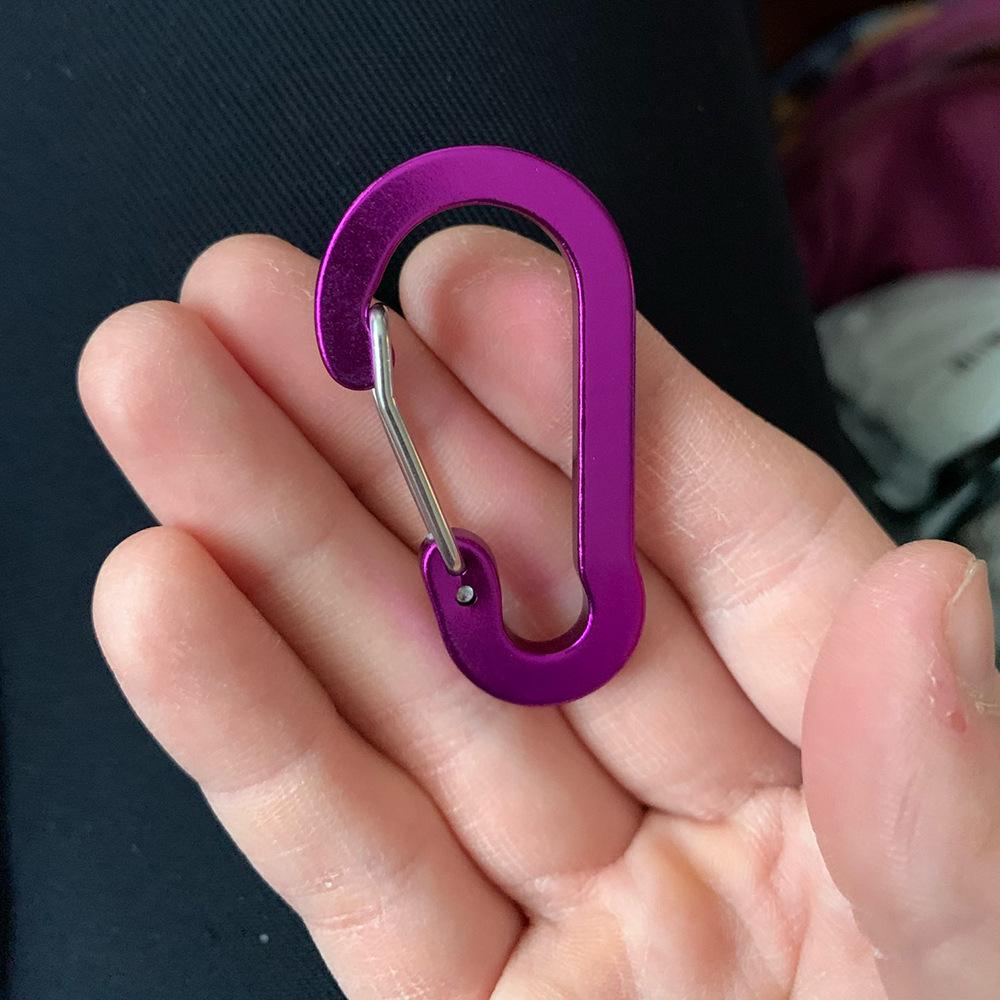 Multicolor No. 5 Aluminum Steel Gourd-Shaped Carabiner for Bottles and Backpacks