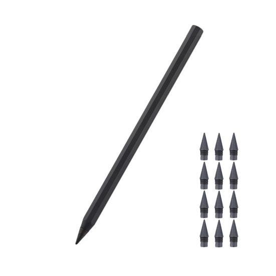 Металлический пишущий карандаш с многоразовым металлическим наконечником. Не требует чернил или заточки. Ручка для письма с плавным трением для архитекторов, художников. Карандаш с удобным захватом.