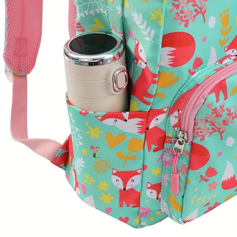 Милый рюкзак с принтом лисы и школьная сумка в корейском минималистском стиле большой вместимости для девочек и мальчиков-подростков