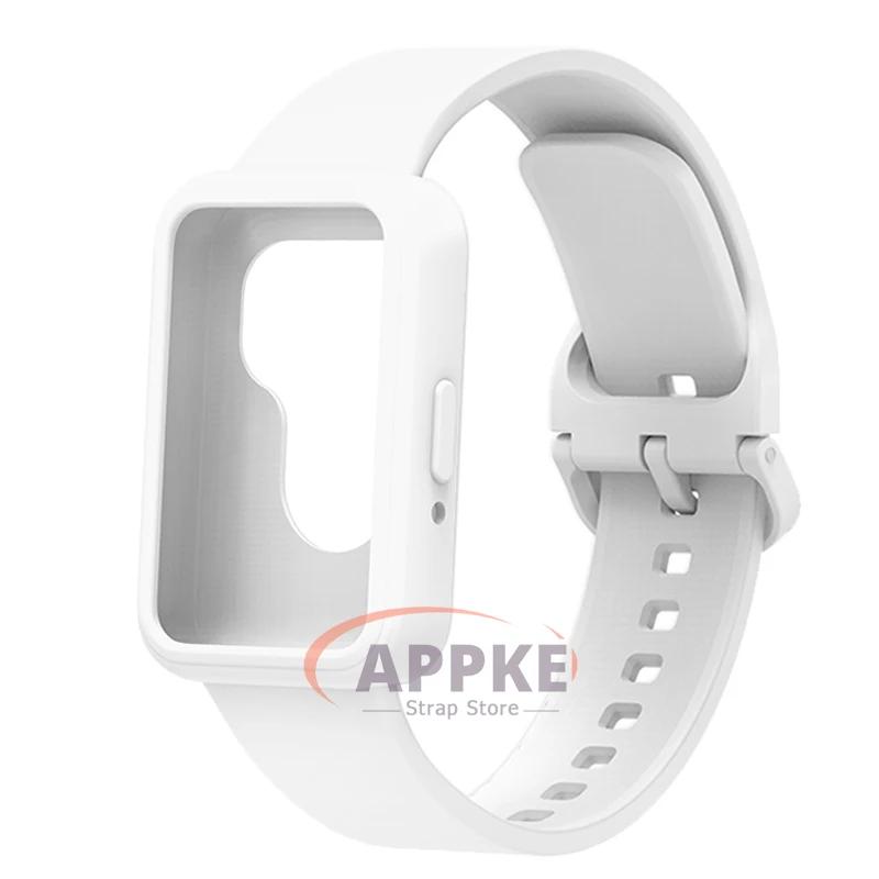 Чехол+Ремешок для Samsung Galaxy fit 3 Защитный Мягкий ТПУ Чехол+Браслет для Galaxy fit 3 Бампер Спортивный Ремешок Аксессуары для Часов