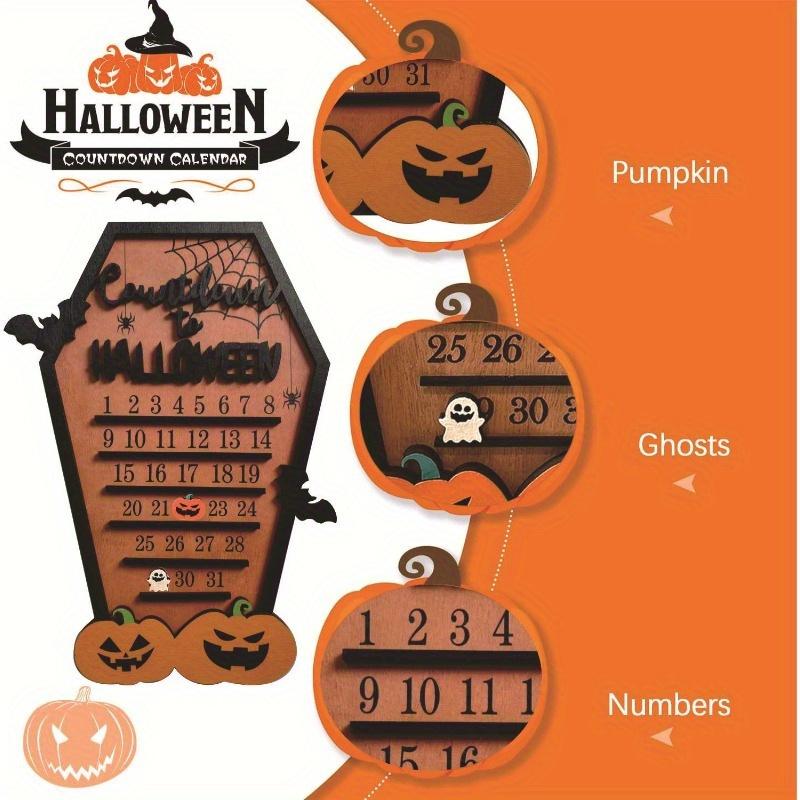 1 шт. праздничный календарь деревянный обратный отсчет рождественский декор ужасные украшения призрачный дизайн для вечеринки