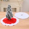 Soft Christmas Fabric Tree Skirt In Red And White Trim Perfect For Modern Settings Holiday