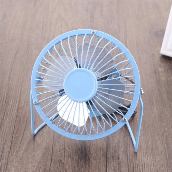 4 inch Portable Metal Mute Table USB Charged Cooling Fan Home Office Air